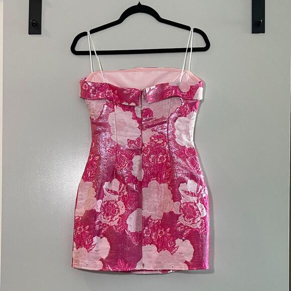 Pink Floral Bodycon Dress - Picture 4 of 5